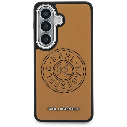 Karl Lagerfeld Perforated KL MagSafe Case for Samsung Galaxy S26+ - Brown_2