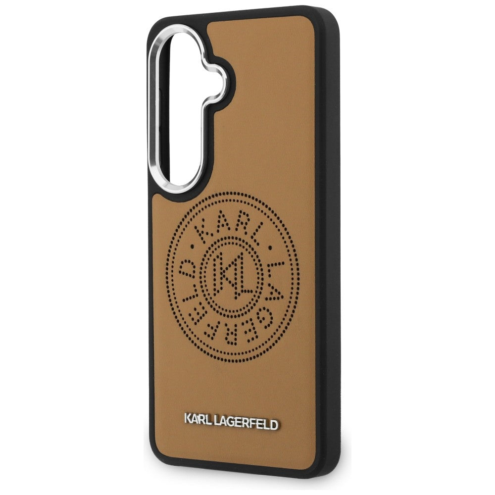 Karl Lagerfeld Perforated KL MagSafe Case for Samsung Galaxy S26+ - Brown_5