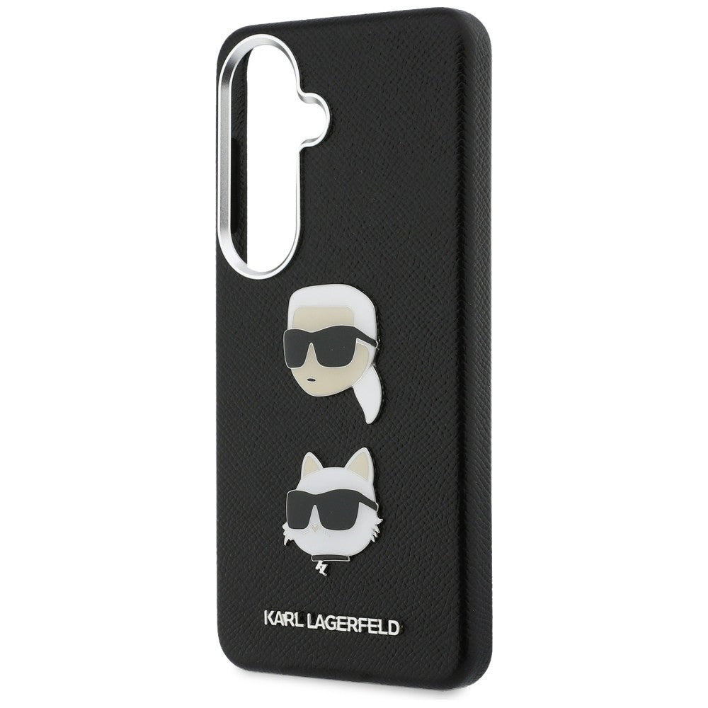 Karl Lagerfeld Saffiano Double Heads Metal Case for Samsung Galaxy S26 - Black_5