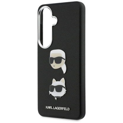 Karl Lagerfeld Saffiano Double Heads Metal Case for Samsung Galaxy S26 - Black_5