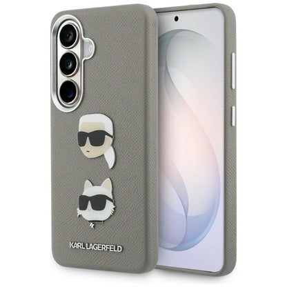 Karl Lagerfeld Saffiano Double Heads Metal case for Samsung Galaxy S26 - silver_0