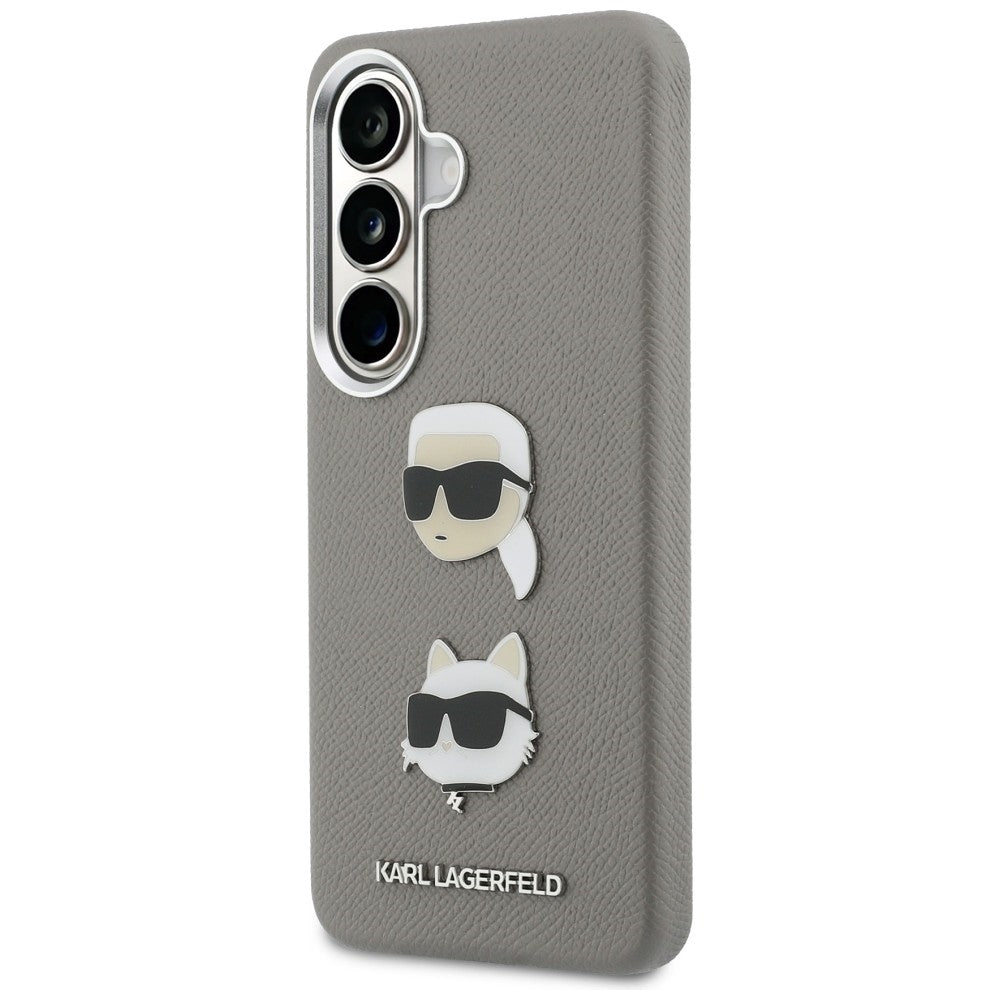 Karl Lagerfeld Saffiano Double Heads Metal case for Samsung Galaxy S26 - silver_1