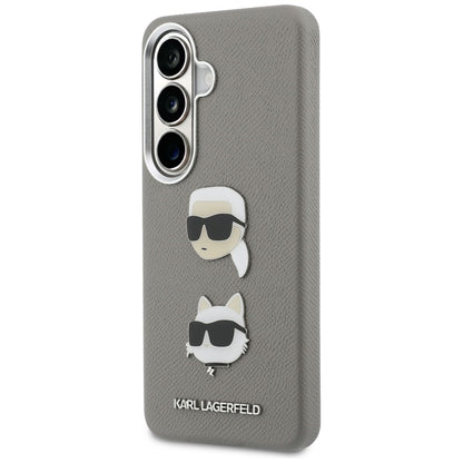 Karl Lagerfeld Saffiano Double Heads Metal case for Samsung Galaxy S26 - silver_1