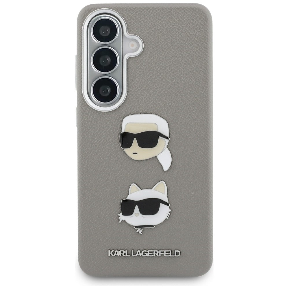 Karl Lagerfeld Saffiano Double Heads Metal case for Samsung Galaxy S26 - silver_2