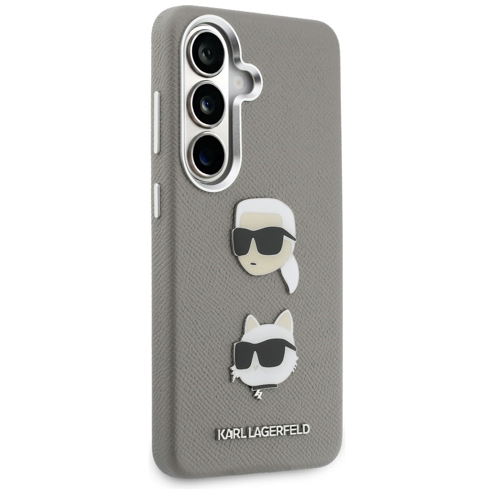 Karl Lagerfeld Saffiano Double Heads Metal case for Samsung Galaxy S26 - silver_3
