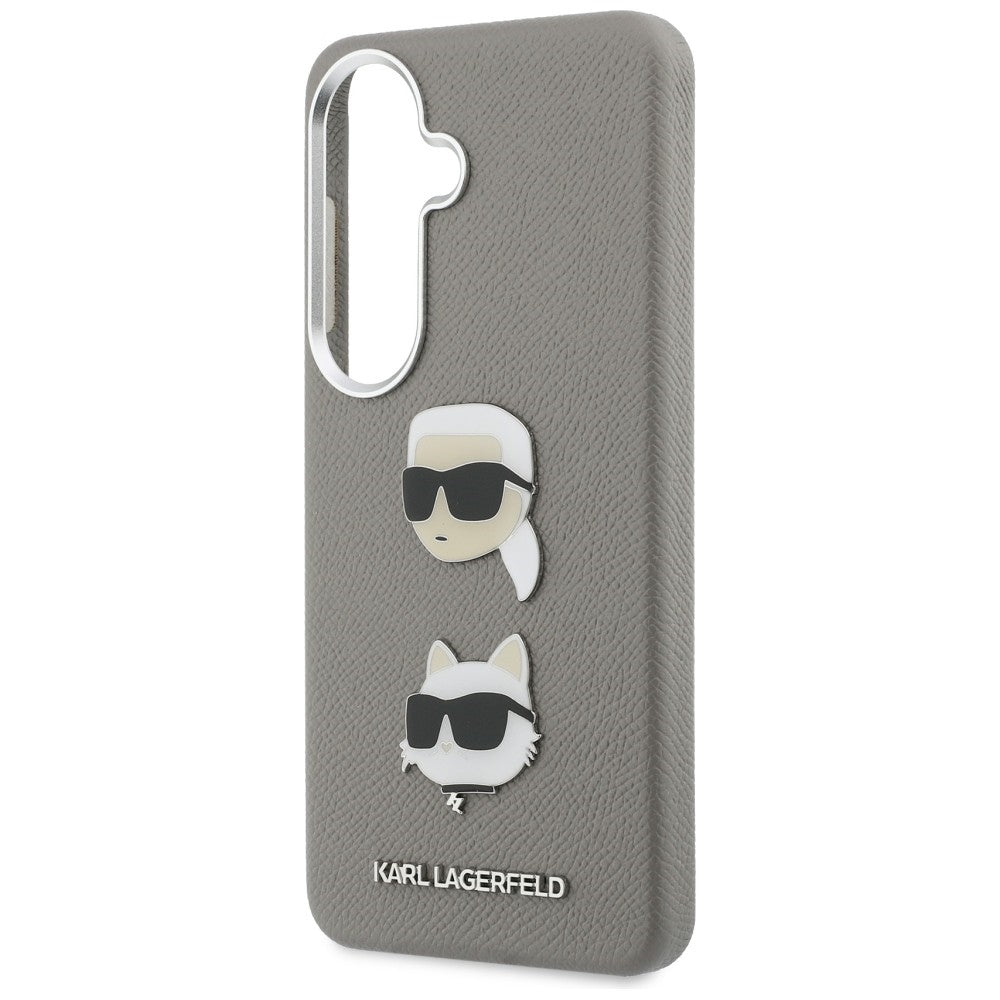 Karl Lagerfeld Saffiano Double Heads Metal case for Samsung Galaxy S26 - silver_5