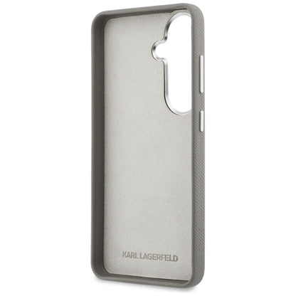 Karl Lagerfeld Saffiano Double Heads Metal case for Samsung Galaxy S26 - silver_6