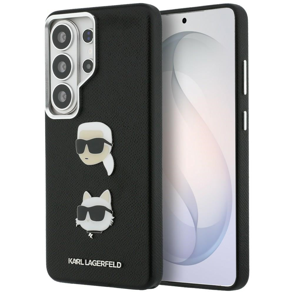 Karl Lagerfeld Saffiano Double Heads Metal Case for Samsung Galaxy S26 Ultra - Black_0