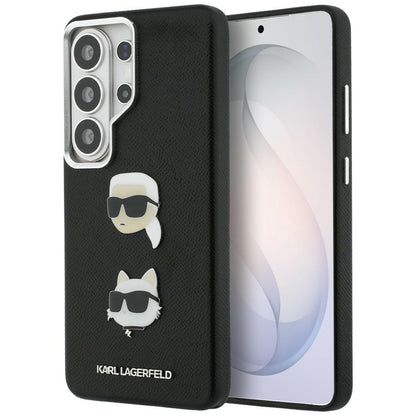 Karl Lagerfeld Saffiano Double Heads Metal Case for Samsung Galaxy S26 Ultra - Black_0