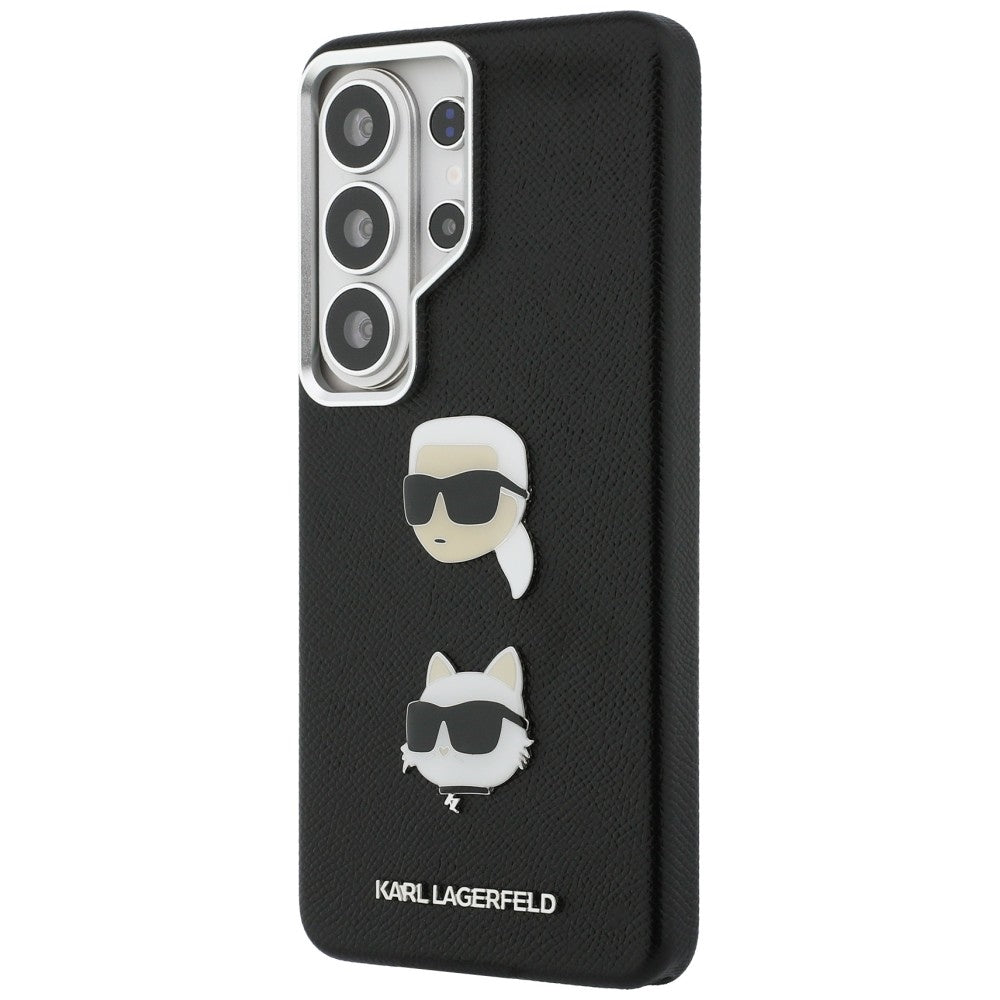 Karl Lagerfeld Saffiano Double Heads Metal Case for Samsung Galaxy S26 Ultra - Black_1