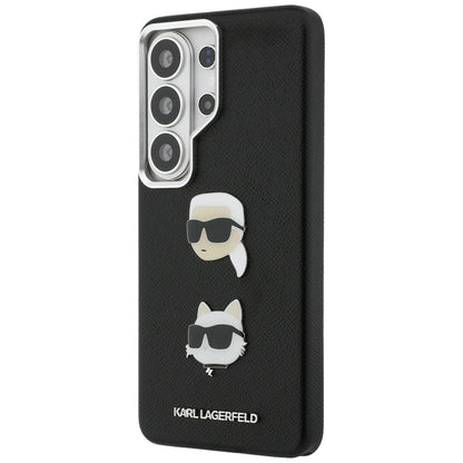 Karl Lagerfeld Saffiano Double Heads Metal Case for Samsung Galaxy S26 Ultra - Black_1