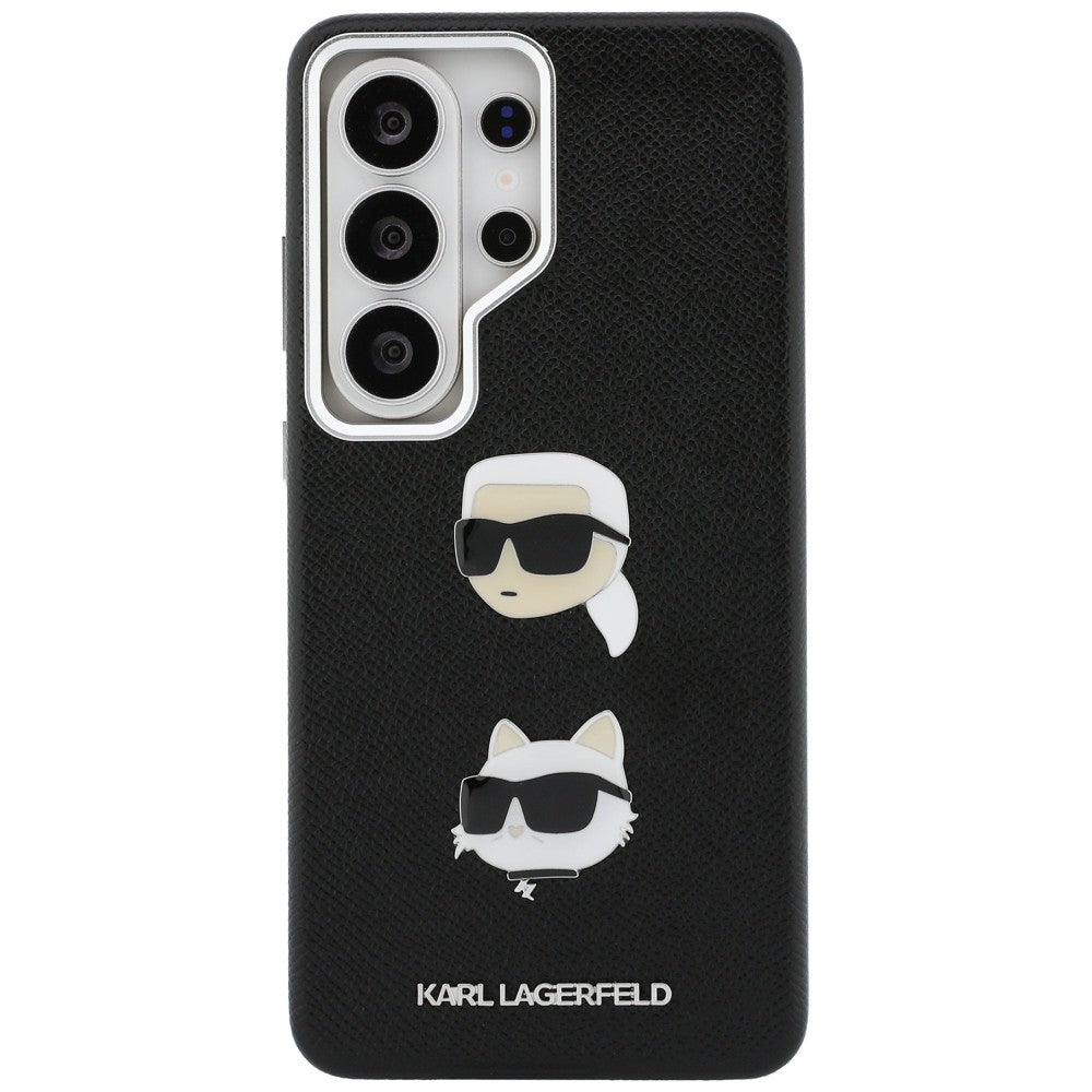 Karl Lagerfeld Saffiano Double Heads Metal Case for Samsung Galaxy S26 Ultra - Black_2