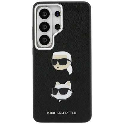 Karl Lagerfeld Saffiano Double Heads Metal Case for Samsung Galaxy S26 Ultra - Black_2