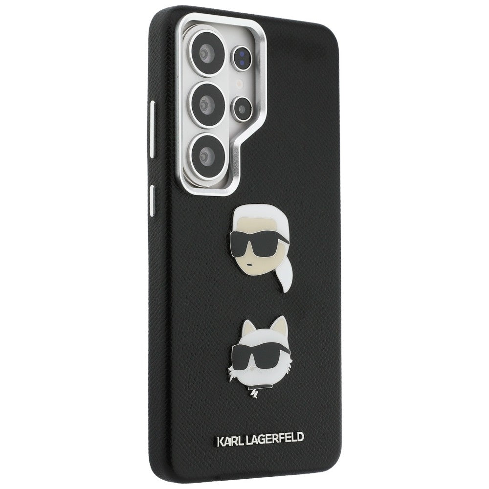 Karl Lagerfeld Saffiano Double Heads Metal Case for Samsung Galaxy S26 Ultra - Black_3