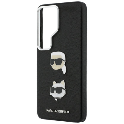 Karl Lagerfeld Saffiano Double Heads Metal Case for Samsung Galaxy S26 Ultra - Black_5