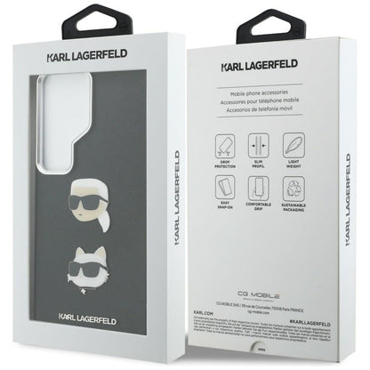 Karl Lagerfeld Saffiano Double Heads Metal Case for Samsung Galaxy S26 Ultra - Black_7