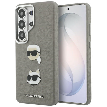 Karl Lagerfeld Saffiano Double Heads Metal case for Samsung Galaxy S26 Ultra - silver_0