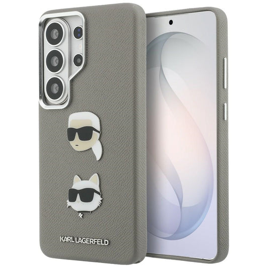 Karl Lagerfeld Saffiano Double Heads Metal case for Samsung Galaxy S26 Ultra - silver_0