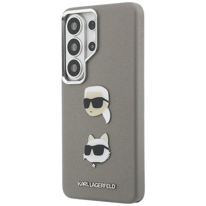 Karl Lagerfeld Saffiano Double Heads Metal case for Samsung Galaxy S26 Ultra - silver_1