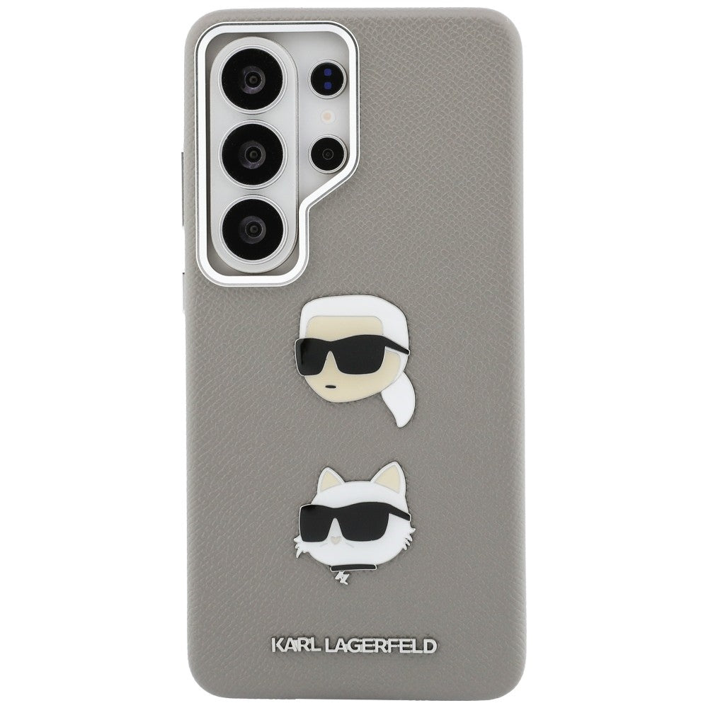 Karl Lagerfeld Saffiano Double Heads Metal case for Samsung Galaxy S26 Ultra - silver_2