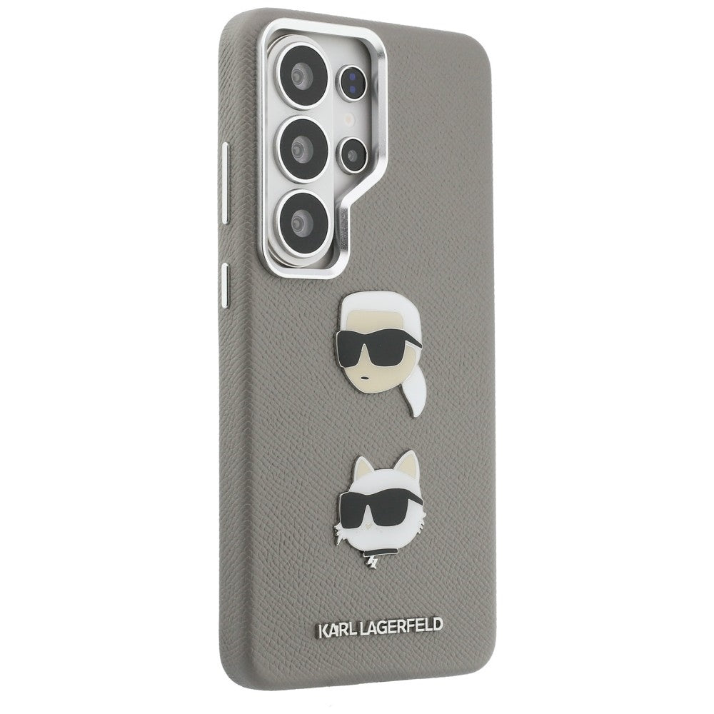 Karl Lagerfeld Saffiano Double Heads Metal case for Samsung Galaxy S26 Ultra - silver_3