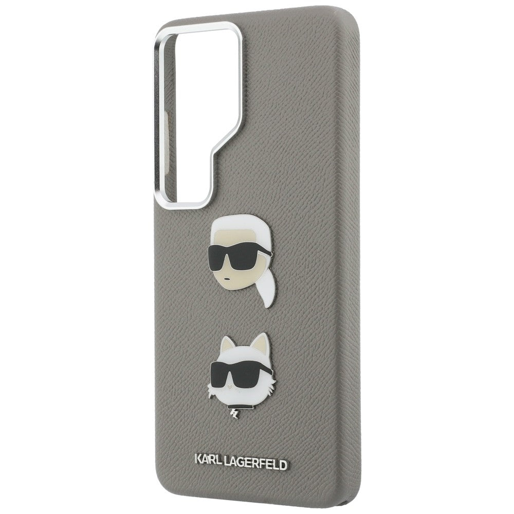 Karl Lagerfeld Saffiano Double Heads Metal case for Samsung Galaxy S26 Ultra - silver_5