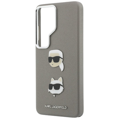 Karl Lagerfeld Saffiano Double Heads Metal case for Samsung Galaxy S26 Ultra - silver_5