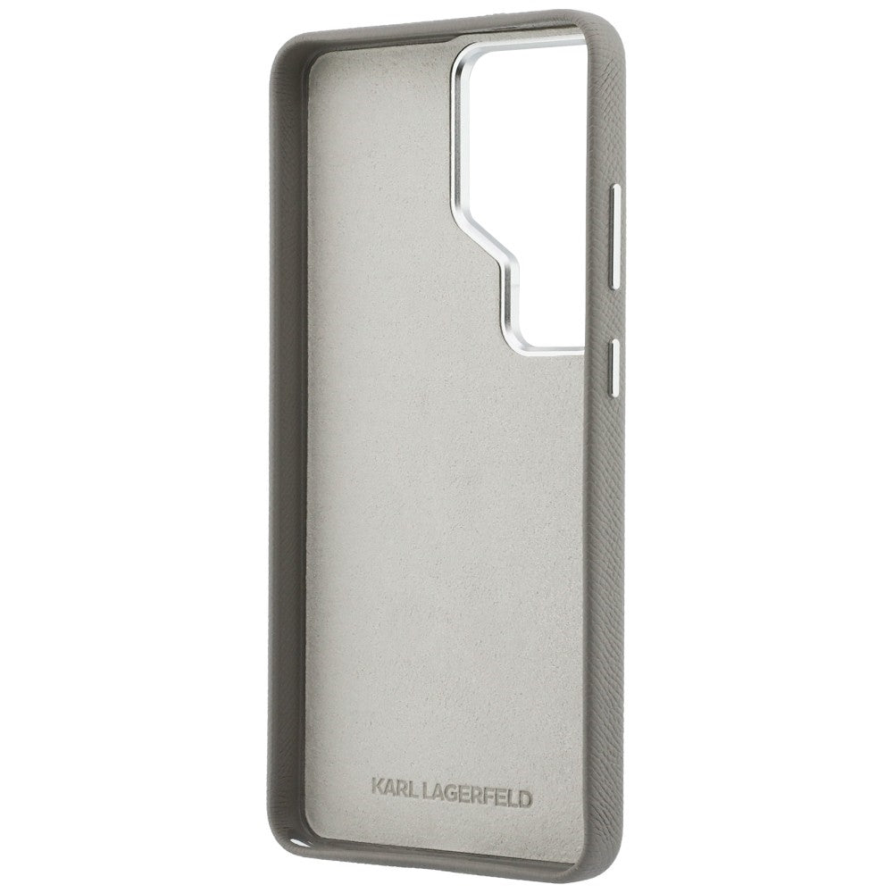 Karl Lagerfeld Saffiano Double Heads Metal case for Samsung Galaxy S26 Ultra - silver_6