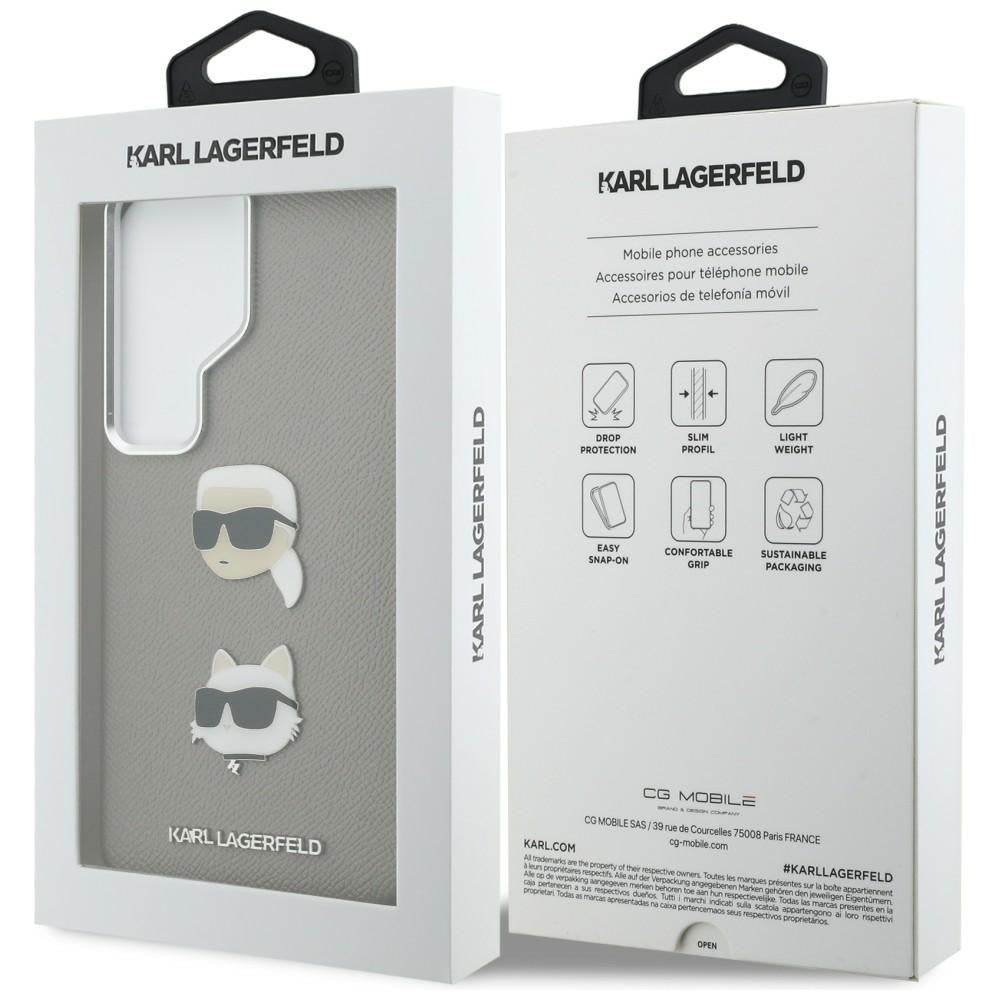 Karl Lagerfeld Saffiano Double Heads Metal case for Samsung Galaxy S26 Ultra - silver_7