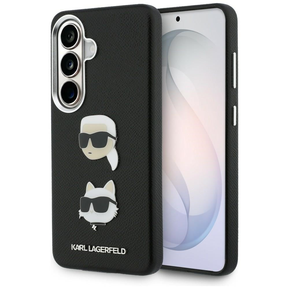 Karl Lagerfeld Saffiano Double Heads Metal Case for Samsung Galaxy S26+ - Black_0
