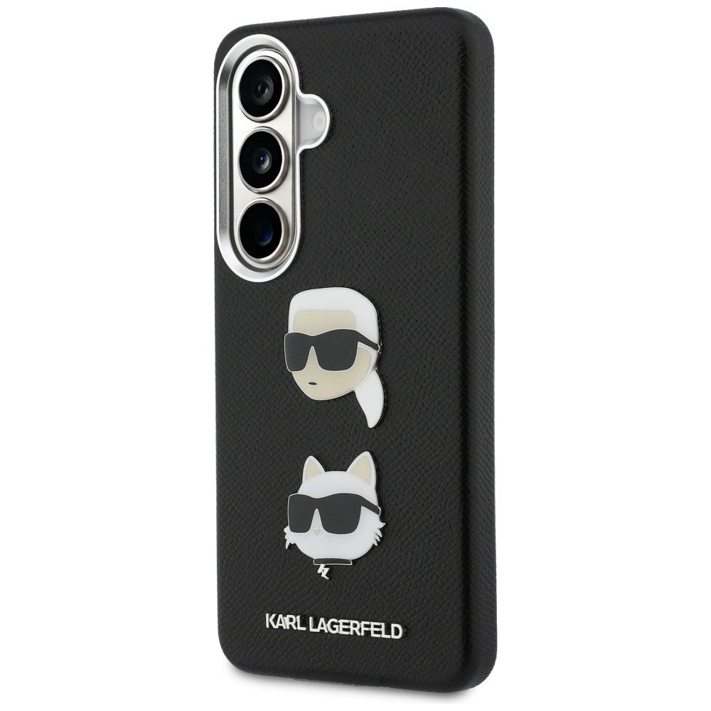 Karl Lagerfeld Saffiano Double Heads Metal Case for Samsung Galaxy S26+ - Black_1