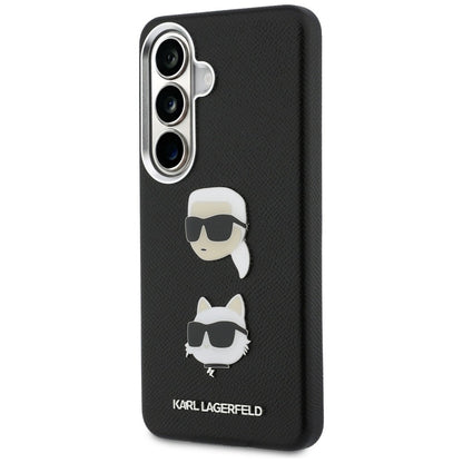Karl Lagerfeld Saffiano Double Heads Metal Case for Samsung Galaxy S26+ - Black_1