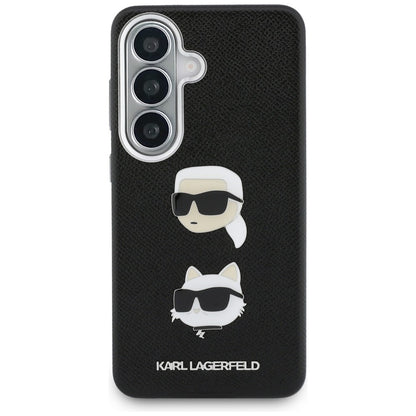 Karl Lagerfeld Saffiano Double Heads Metal Case for Samsung Galaxy S26+ - Black_2