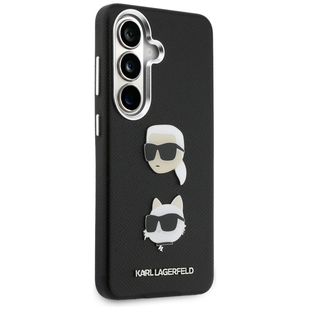Karl Lagerfeld Saffiano Double Heads Metal Case for Samsung Galaxy S26+ - Black_3