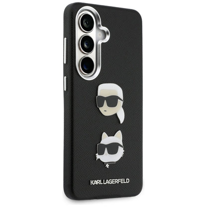 Karl Lagerfeld Saffiano Double Heads Metal Case for Samsung Galaxy S26+ - Black_3