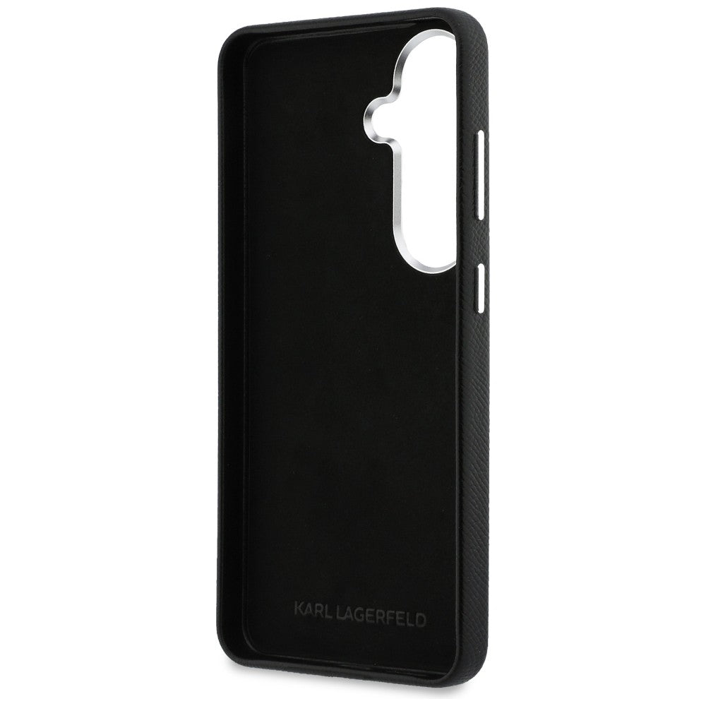 Karl Lagerfeld Saffiano Double Heads Metal Case for Samsung Galaxy S26+ - Black_6