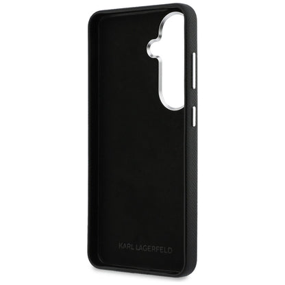 Karl Lagerfeld Saffiano Double Heads Metal Case for Samsung Galaxy S26+ - Black_6