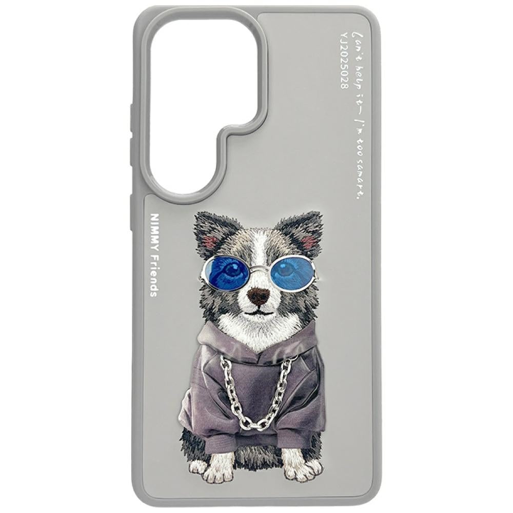 Nimmy Glasses Cool Dog Case for Samsung Galaxy S26 Ultra - Gray_0