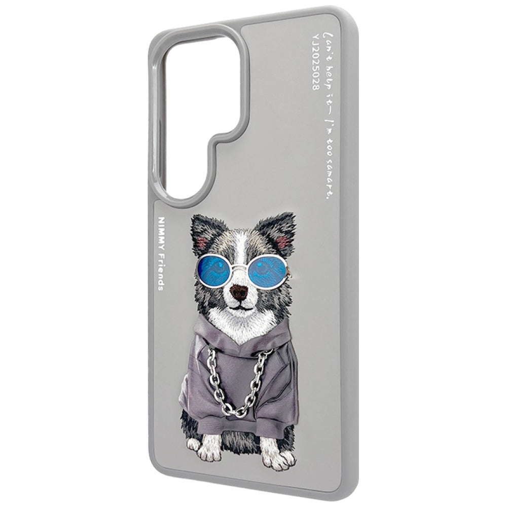 Nimmy Glasses Cool Dog Case for Samsung Galaxy S26 Ultra - Gray_1