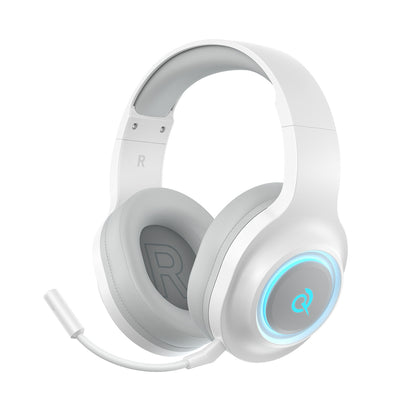 QCY Heroad V200 Tri-Mode Gaming Headphones with 7.1 Sound, 240h Battery, and Detachable Microphone - White_2