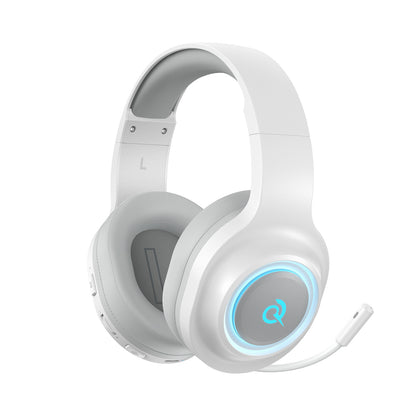 QCY Heroad V200 Tri-Mode Gaming Headphones with 7.1 Sound, 240h Battery, and Detachable Microphone - White_6