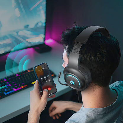 QCY Heroad V200 Tri-Mode Gaming Headphones with 7.1 Sound, 240h Battery, and Detachable Microphone - Black_15