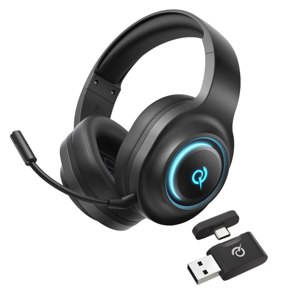 QCY Heroad V200 Tri-Mode Gaming Headphones with 7.1 Sound, 240h Battery, and Detachable Microphone - Black_1