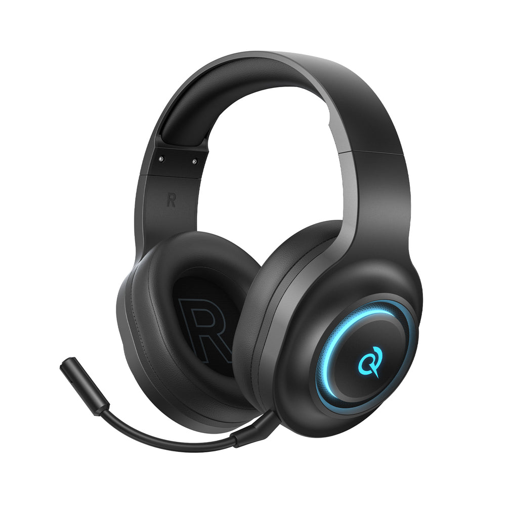 QCY Heroad V200 Tri-Mode Gaming Headphones with 7.1 Sound, 240h Battery, and Detachable Microphone - Black_2