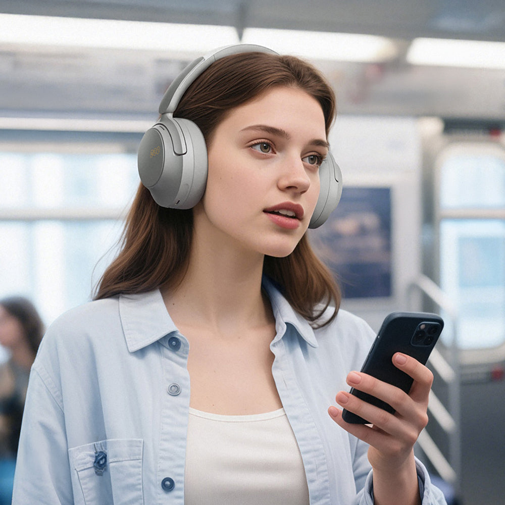 QCY H3S Wireless On-Ear Headphones with LDAC and ANC Noise Cancellation - Gray_9