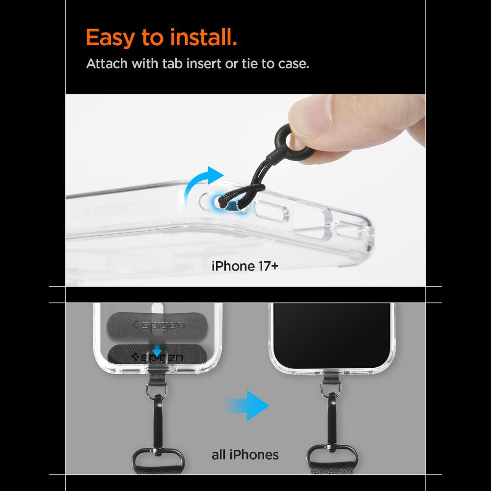 Spigen DA30M Stap Crossbody Phone Lanyard - Black_10