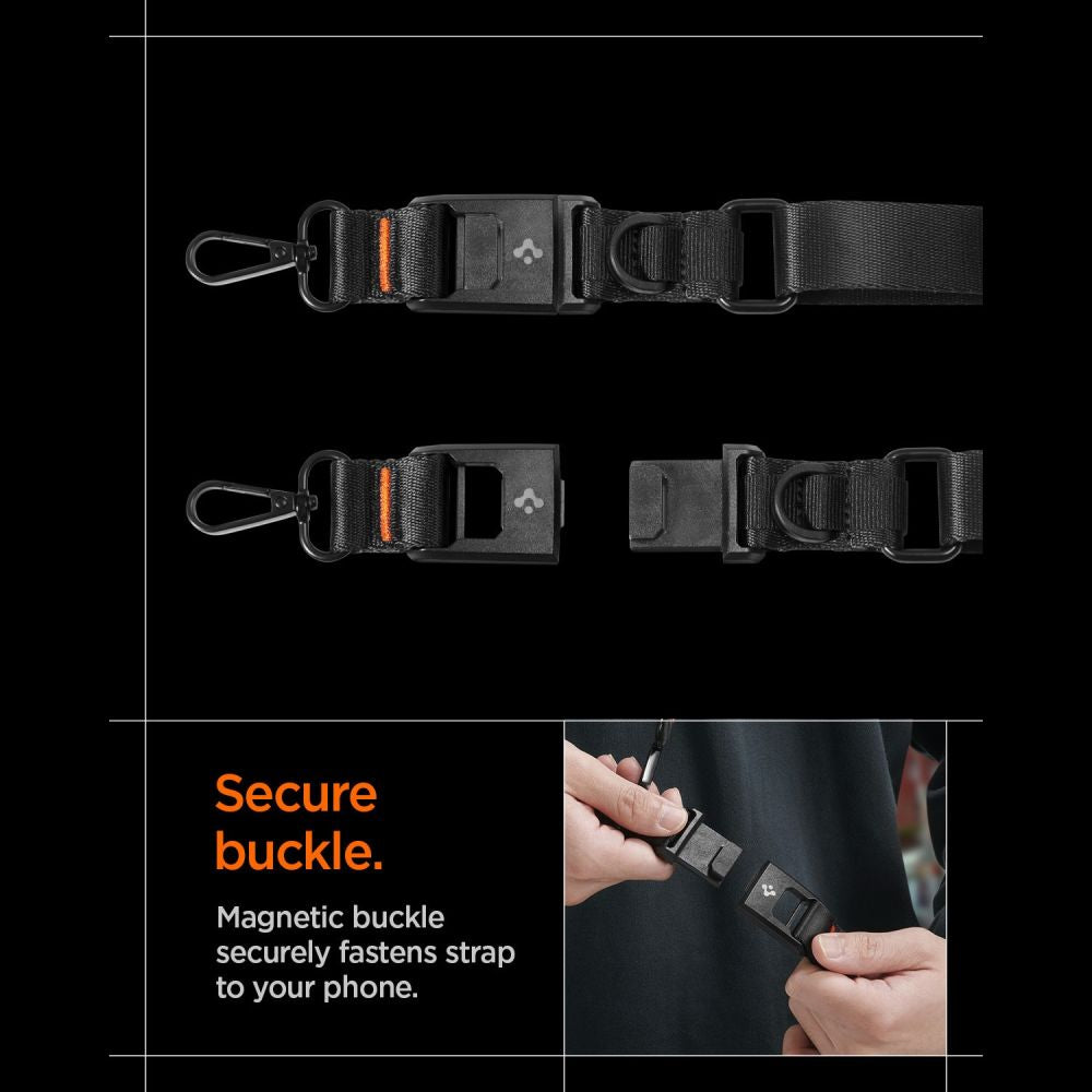 Spigen DA30M Stap Crossbody Phone Lanyard - Black_12
