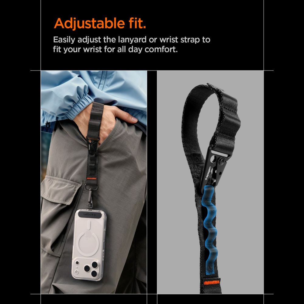 Spigen DA30M Stap Crossbody Phone Lanyard - Black_14
