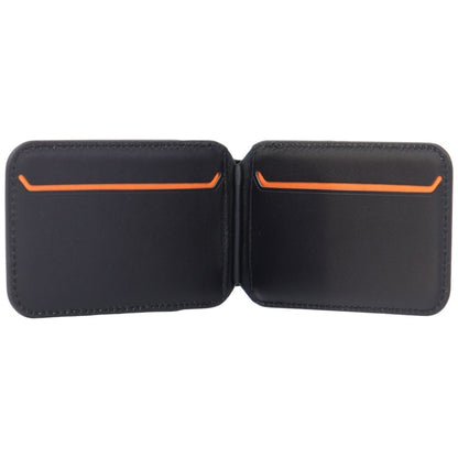 Lamborghini D1 Genuine Leather MagSafe mobile phone wallet - black and orange_3
