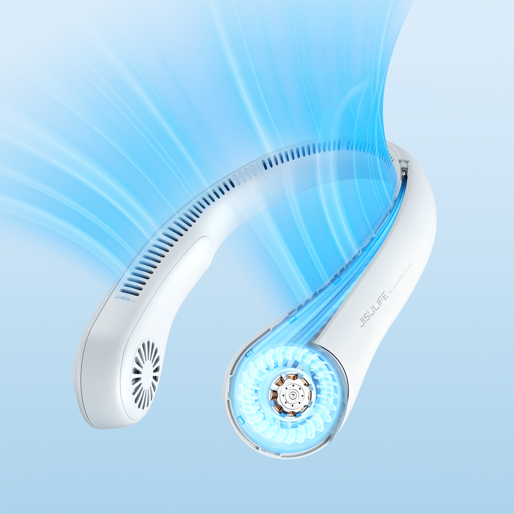 Jisulife Neck Fan 3 4000mAh Portable Neck Fan - Gray_2